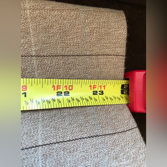 Signature By Larry Levine one Button TanBlazer Chalk Stripe Fabric Jacket SZ 18 - Picture 16 of 16